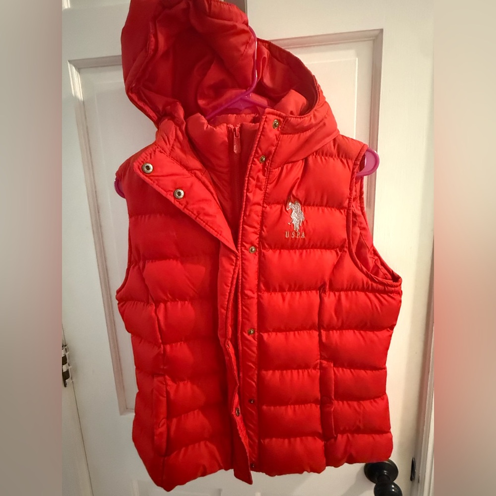 U.S. Polo Assn. Red Puffer Vest